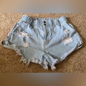 Rue21 PaperBag High Rise Denim Shorts size 16